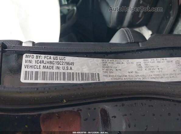 1C4RJHBG1SC279649 2025 JEEP GRAND CHEROKEE Black Вид підкапотного простору