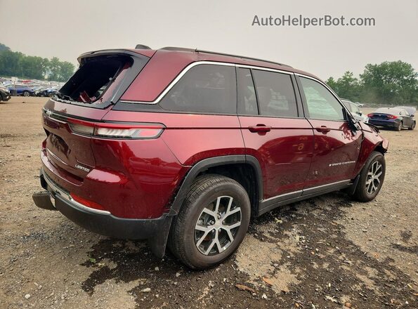 1C4RJHBG2SC345447 2025 JEEP GRAND Burgundy უკანა მარჯვენა