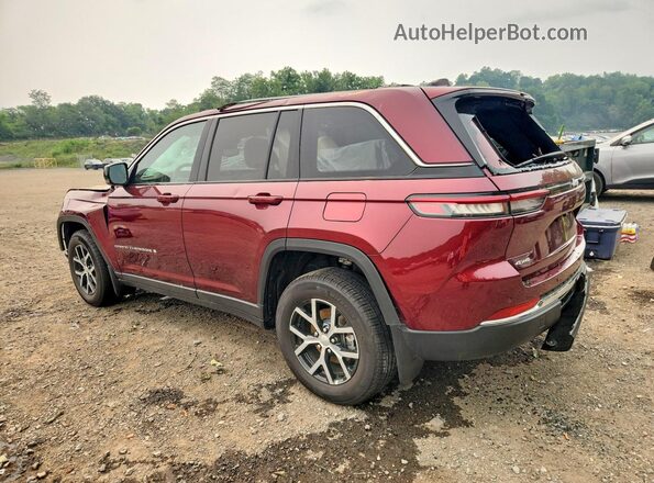 1C4RJHBG2SC345447 2025 JEEP GRAND Burgundy უკანა მარცხენა