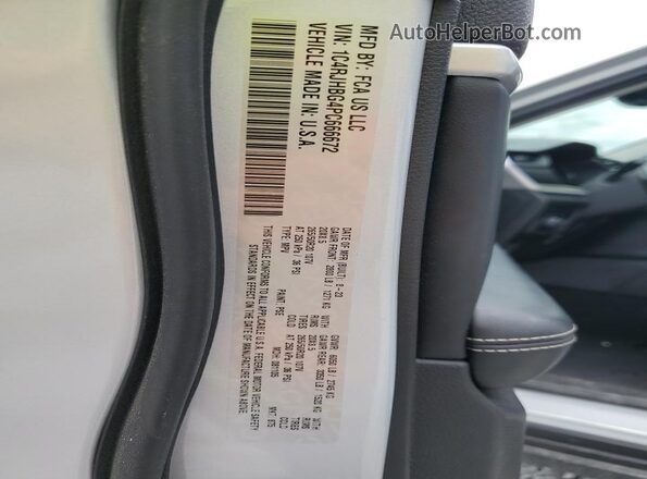 1C4RJHBG4PC666672 2023 JEEP GRAND Silver VIN sticker view