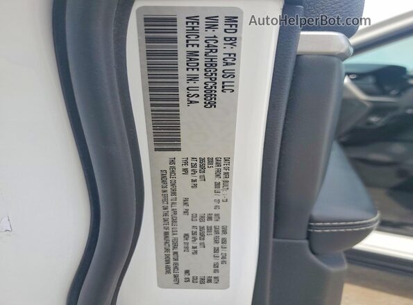 1C4RJHBG5PC566595 2023 JEEP GRAND White VIN კოდის სტიკერის ხედი