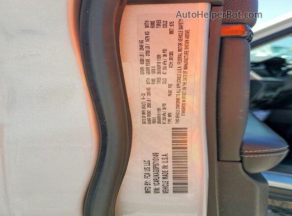 1C4RJKAG0P8710149 2023 JEEP GRAND Silver Vista de la etiqueta del VIN