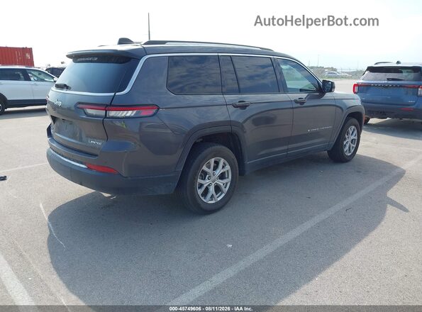 1C4RJKBG2M8144098 2021 JEEP GRAND CHEROKEE L Серый Задняя правая четверть