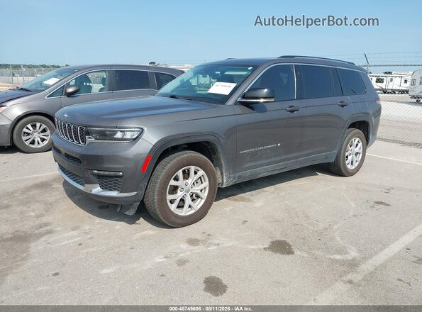 1C4RJKBG2M8144098 2021 JEEP GRAND CHEROKEE L Серый Передняя левая четверть