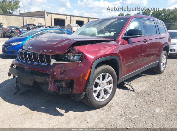 1C4RJKBG2M8191065 2021 JEEP GRAND CHEROKEE L Red Vista tres cuartos delantera izquierda