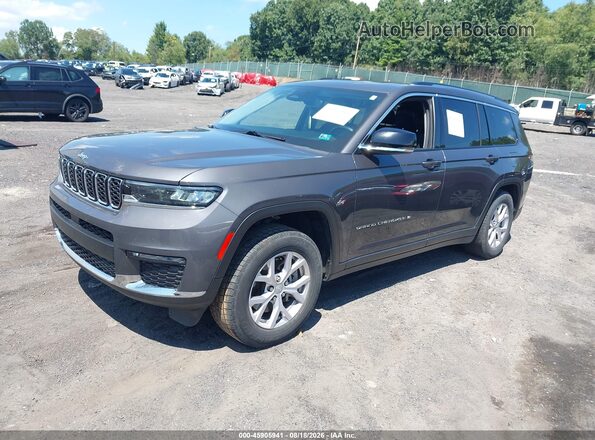 1C4RJKBG2N8632145 2022 JEEP GRAND CHEROKEE L Gray Առջևի ձախ երեք քառորդ տեսարան