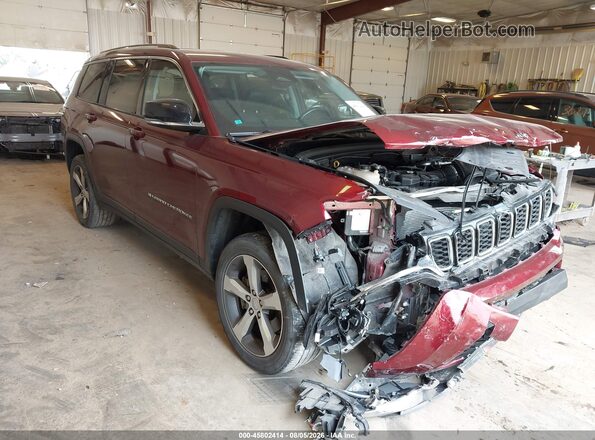 1C4RJKBG6M8139020 2021 JEEP GRAND CHEROKEE L Burgundy Вид спереду