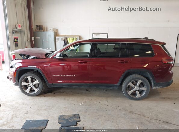 1C4RJKBG6M8139020 2021 JEEP GRAND CHEROKEE L Burgundy Панорамний вид салону 360°