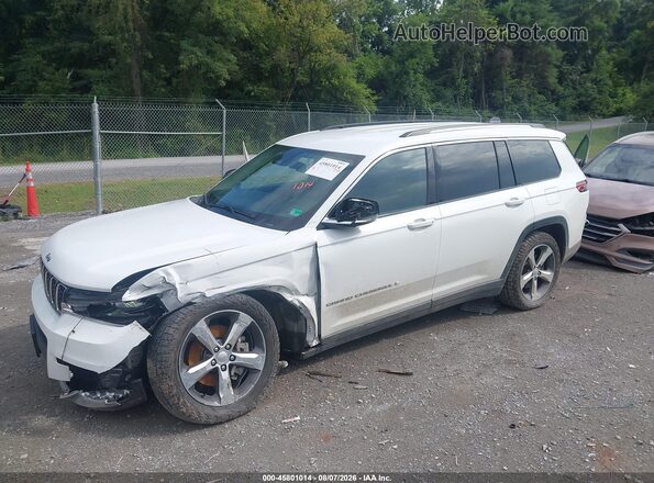 1C4RJKBG8M8144557 2021 JEEP GRAND CHEROKEE L Белый Передняя левая четверть