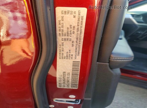 1C4RJKBGXP8728799 2023 JEEP GRAND Maroon Vista de la etiqueta del VIN