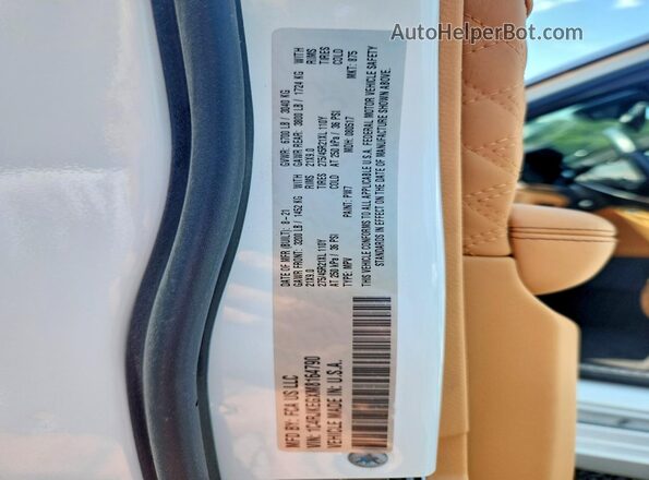 1C4RJKEGXM8164790 2021 JEEP GRAND White VIN կոդի պիտակի տեսք