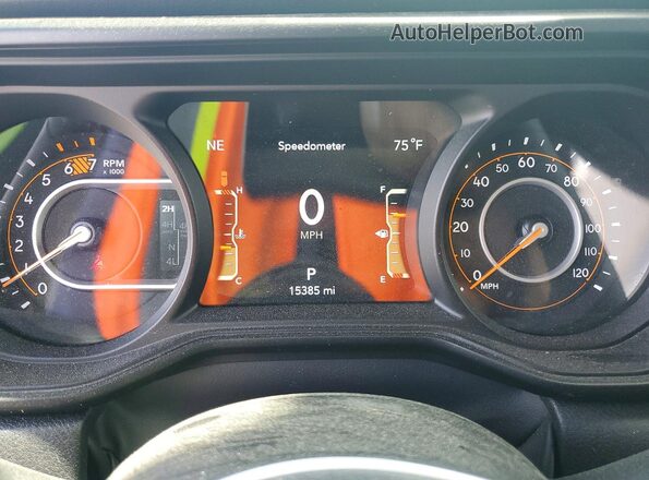 1C4RJXFNXSW588537 2025 JEEP WRANGLER Green ხელსაწყოთა პანელის ხედი