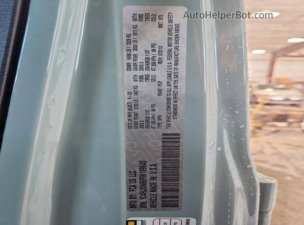 1C4RJXN66RW169640 2024 JEEP WRANGLER Серый Вид наклейки с VIN-кодом