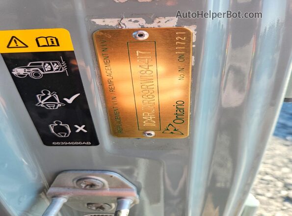 1C4RJXR69RW184417 2024 JEEP WRANGLER Gray VIN კოდის სტიკერის ხედი