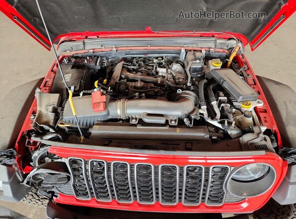 1C4RJXR69SW575590 2025 JEEP WRANGLER Red Vista del compartimento del motor