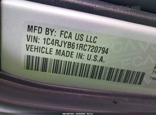 1C4RJYB61RC720794 2024 JEEP GRAND CHEROKEE 4XE Silver Շարժիչի բաժամունքի տեսք