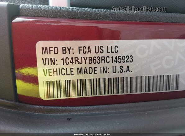 1C4RJYB63RC145923 2024 JEEP GRAND CHEROKEE 4XE Red Widok komory silnika