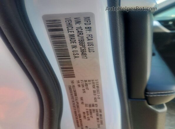 1C4RJYB66PC664817 2023 JEEP GRAND White Vista de la etiqueta del VIN