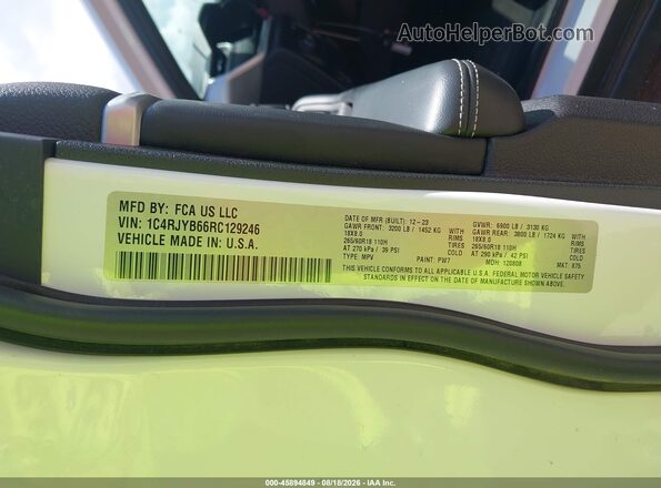 1C4RJYB66RC129246 2024 JEEP GRAND CHEROKEE 4XE White Widok komory silnika