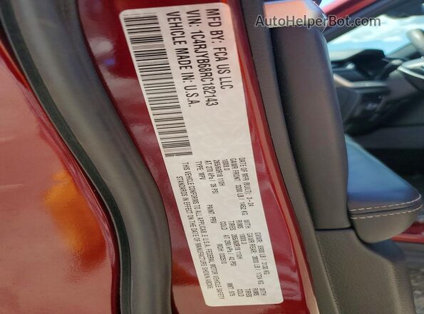 1C4RJYB68RC182143 2024 JEEP GRAND Burgundy Vista del compartimento del motor
