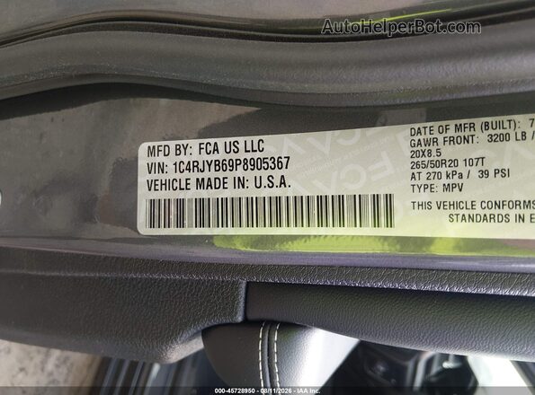 1C4RJYB69P8905367 2023 JEEP GRAND CHEROKEE 4XE Серый Вид подкапотного пространства