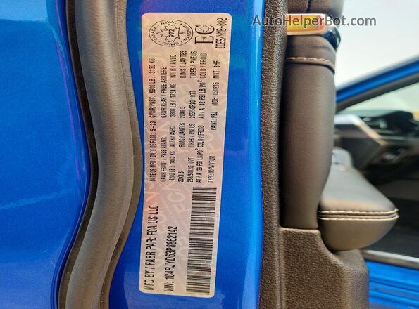 1C4RJYD63P8862142 2023 JEEP GRAND Синий Вид наклейки с VIN-кодом
