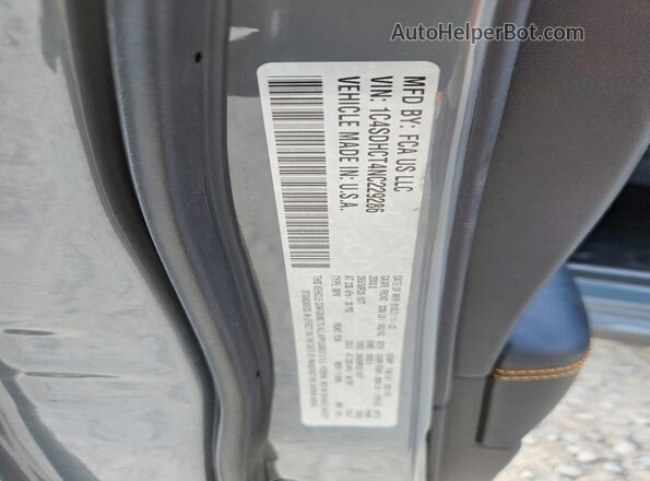 1C4SDHCT4NC229286 2022 DODGE DURANGO Gray ძრავის განყოფილების ხედი