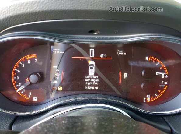 1C4SDHCT7GC424382 2016 DODGE DURANGO Black Instrument cluster view