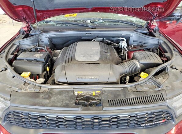 1C4SDHCT7PC629572 2023 DODGE DURANGO Maroon ძრავის განყოფილების ხედი