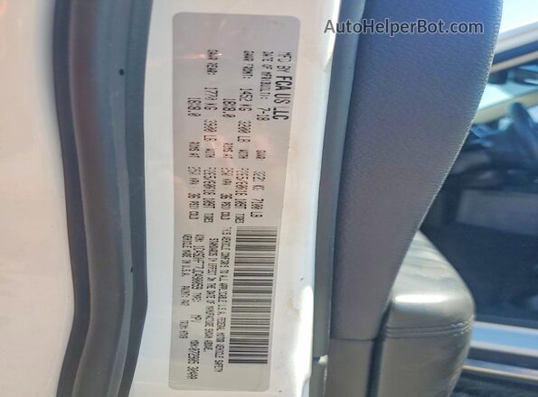 1C4SDHFT7JC490059 2018 DODGE DURANGO White Вид наклейки з VIN-кодом