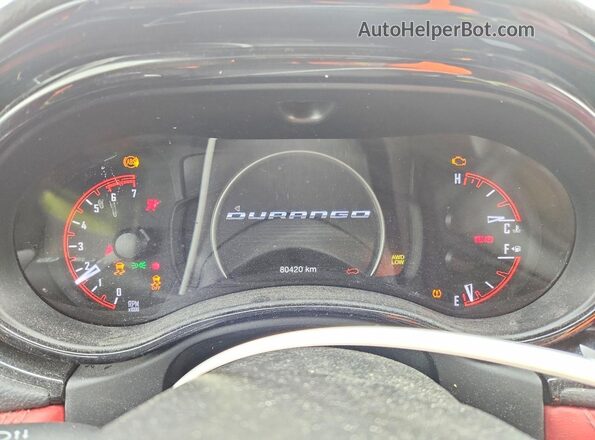 1C4SDJCT0MC572151 2021 DODGE DURANGO Black Вид щитка приладів