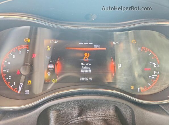 1C4SDJCT1GC484584 2016 DODGE DURANGO Silver Instrument cluster view