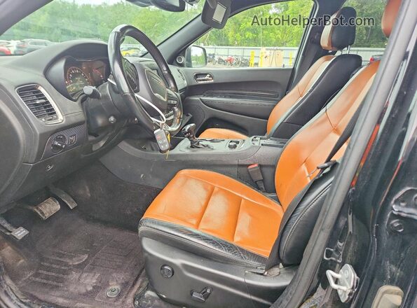 1C4SDJCT1KC573127 2019 DODGE DURANGO Black Widok wnętrza z przodu
