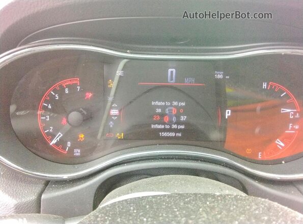 1C4SDJCT2HC746100 2017 DODGE DURANGO Черный Вид щитка приборов