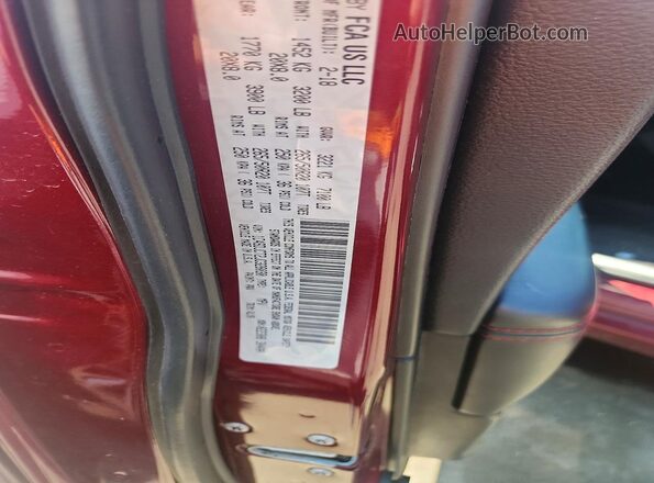 1C4SDJCT2JC328030 2018 DODGE DURANGO Burgundy VIN sticker view