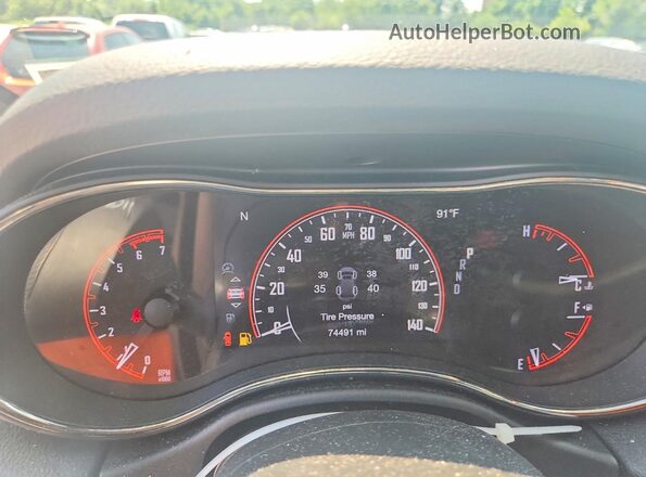 1C4SDJCT2JC328030 2018 DODGE DURANGO Burgundy Instrument cluster view