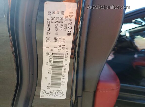 1C4SDJCT2KC663676 2019 DODGE DURANGO Black Панорамний вид салону 360°