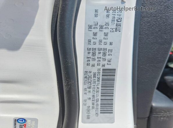 1C4SDJCT2KC717980 2019 DODGE DURANGO White Widok naklejki z numerem VIN