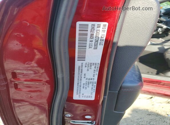1C4SDJCT2MC558705 2021 DODGE DURANGO Burgundy Widok wnętrza 360 stopni