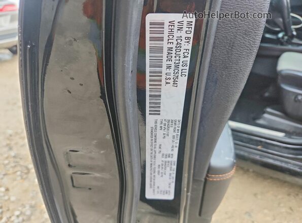 1C4SDJCT3MC575447 2021 DODGE DURANGO Black VIN կոդի պիտակի տեսք