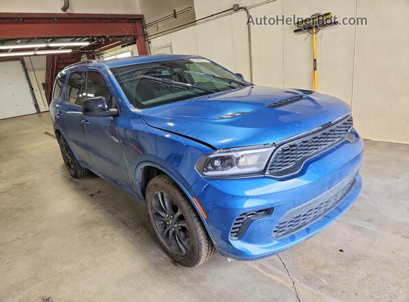 1C4SDJCT3PC657411 2023 DODGE DURANGO Blue Front right