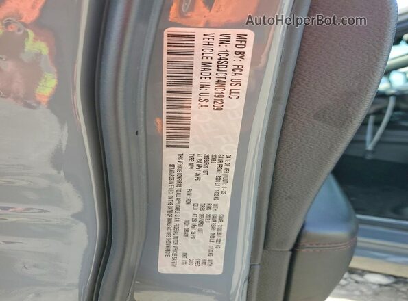 1C4SDJCT4NC191209 2022 DODGE DURANGO Gray VIN կոդի պիտակի տեսք