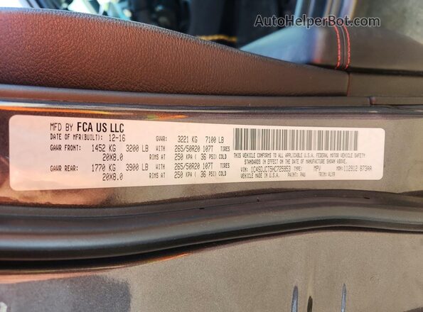 1C4SDJCT5HC725953 2017 DODGE DURANGO Charcoal Vista interior de 360 grados