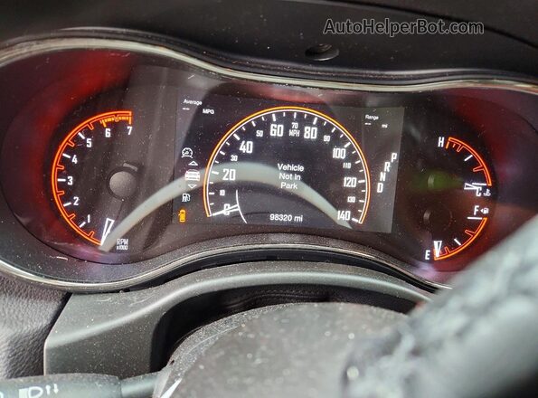 1C4SDJCT5LC214705 2020 DODGE DURANGO Черный Вид щитка приборов