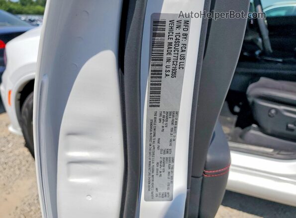 1C4SDJCT7TC219355 2026 DODGE DURANGO White Вид наклейки з VIN-кодом