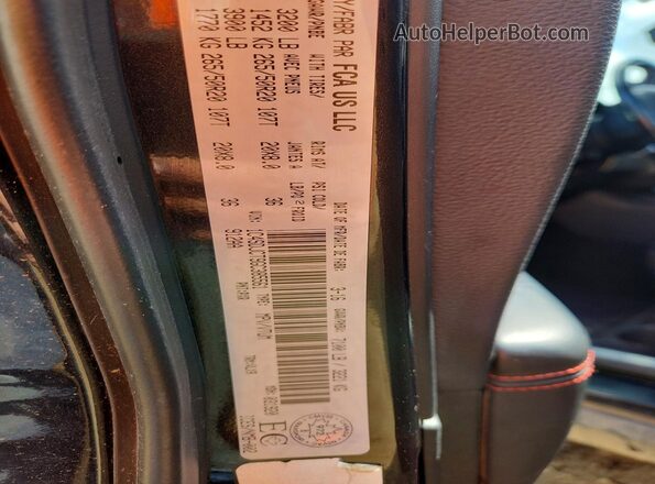 1C4SDJCT9GC385561 2016 DODGE DURANGO Black Widok naklejki z numerem VIN