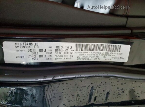 1C4SDJCT9JC248708 2018 DODGE DURANGO Black Widok naklejki z numerem VIN