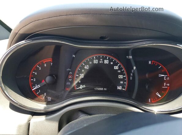 1C4SDJCT9JC415200 2018 DODGE DURANGO Black Вид щитка приладів