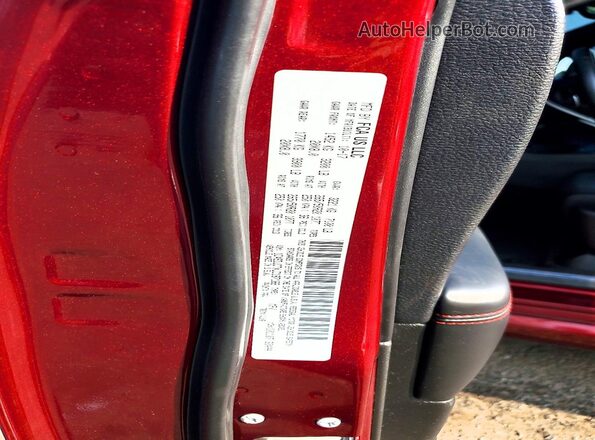 1C4SDJCTXJC187188 2018 DODGE DURANGO Maroon VIN կոդի պիտակի տեսք