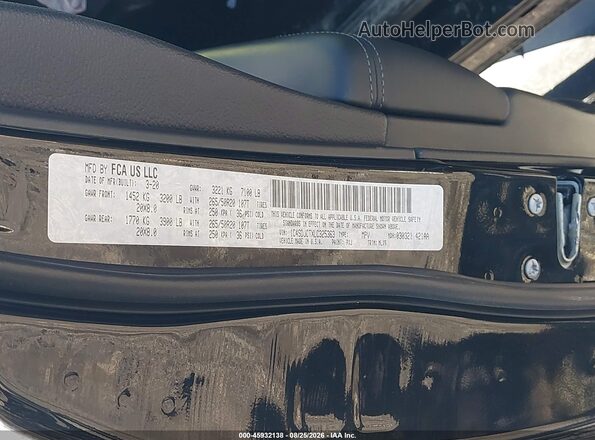 1C4SDJCTXLC325363 2020 DODGE DURANGO Black Engine compartment view